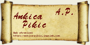 Ankica Pikić vizit kartica